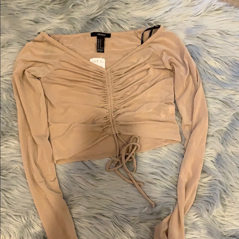 Forever 21 Sheer cropped shirt